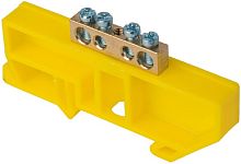 Шина неизолированная EKF PROxima PE "земля" ШНИ-6х9-4-Д-Ж 4 группы желтый картинка 